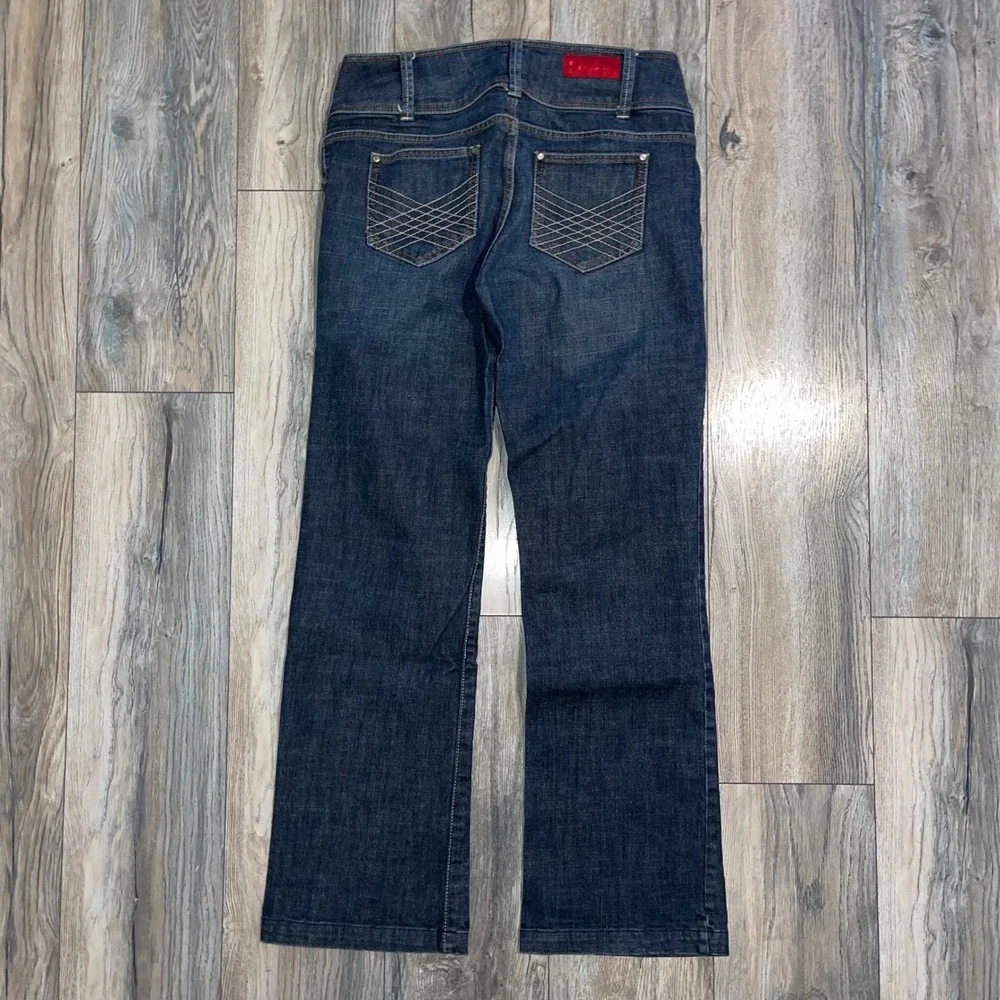 Fire Jeans Womens Size 13 Dark Wash Wide Waistband Straight Leg Denim Blue